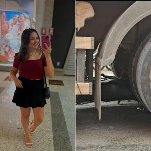 Jovem morreu após acidente entre moto e carreta em Mossoró — Foto: Foto 1: Redes sociais | Foto 2: Antonio Dias/Inter TV Costa Branca