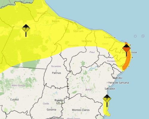 Inmet alerta de chuvas — Foto: Divulgação/Inmet