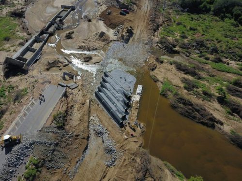 Construção de desvio às margens da BR-304 chega a 50%, segundo o Dnit — Foto: Dnit/Divulgação