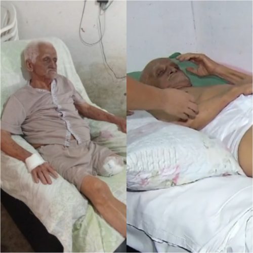 Idoso perdeu duas pernas em cerca de quatro meses após amputações — Foto: Reprodução/Inter TV Cabugi