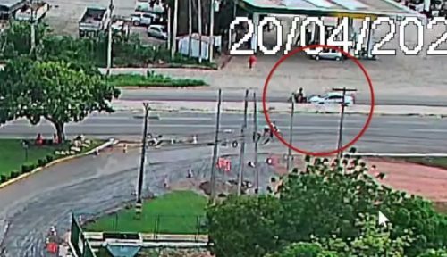 Acidente aconteceu na BR-304, em Mossoró — Foto: Reprodução/Inter TV Costa Branca