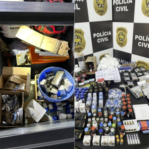 Material apreendido com o suspeito de 37 anos de idade — Foto: Divulgação