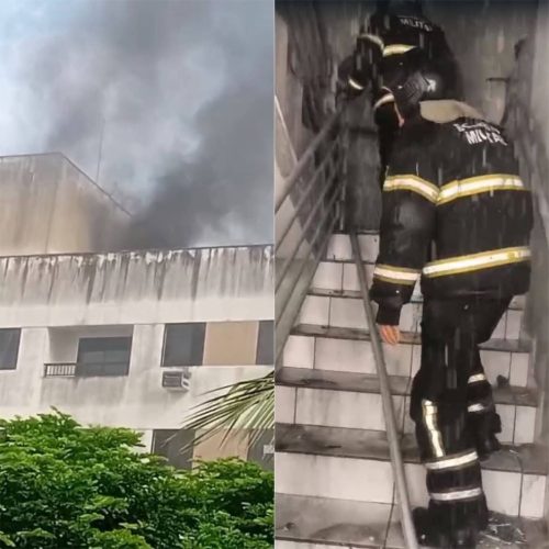 Incêndio aconteceu em condomínio em Parnamirim, na Grande Natal — Foto: Redes sociais