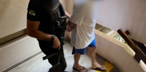 Homem é preso suspeito de homofobia e ameaças a vizinhos em Natal — Foto: Reprodução/PCRN