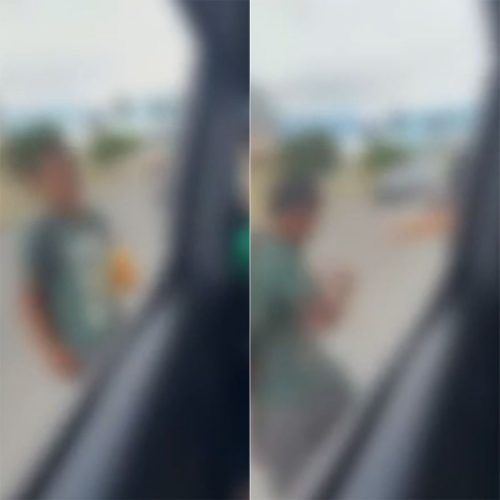 Adolescentes fizeram ofensas a menino que vendia paçocas no sinal em Mossoró — Foto: Reprodução