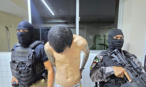 Fugitivo foi recapturado nesta quarta-feira (20) em Felipe Camarão, em Natal — Foto: Divulgação
