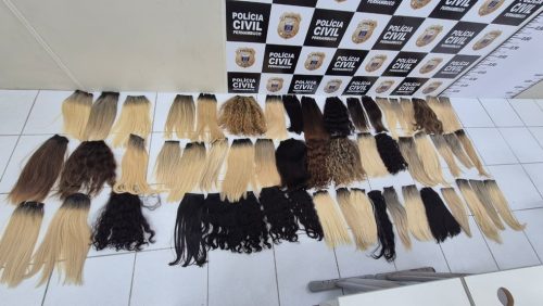 Extensões capilares estão avaliadas em R$ 250 mil, segundo polícia — Foto: Divulgação