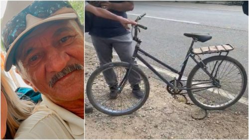 Luis Manoel estava em uma bicicleta quando foi atingido pela moto — Foto: Mossoró Urgente/Reprodução
