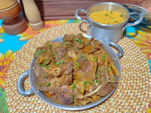 Receita de guisado de carneiro com farofa de cuscuz foi destaque no Inter TV Rural — Foto: Inter TV Costa Branca