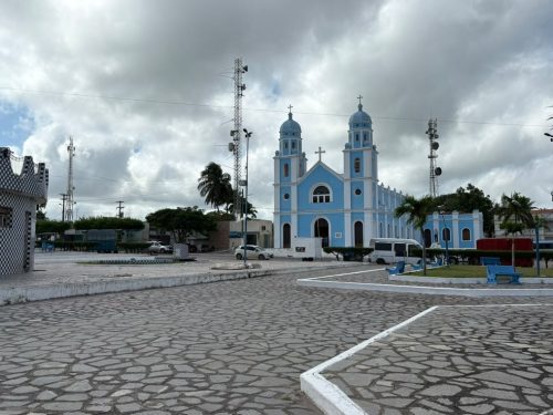 Praça da Igreja Matriz, em João Câmara — Foto: Bruno Vital/g1