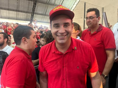 PT lança Cadu Xavier como candidato ao governo do Rio Grande do Norte — Foto: Pedro Trindade/Inter TV Cabugi