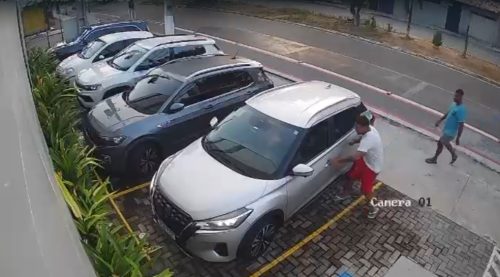 Imagens da ação criminosa foram divulgadas pela Polícia Civil — Foto: PCRN/Divulgação