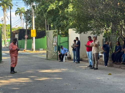 Parque das Dunas com o portão aberto em manifestação dos servidores — Foto: Sérgio Henrique Santos/Inter TV