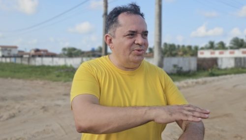 Candidato Rodrigo de Bolsonaro (Agir) — Foto: Reprodução / Inter TV Cabugi