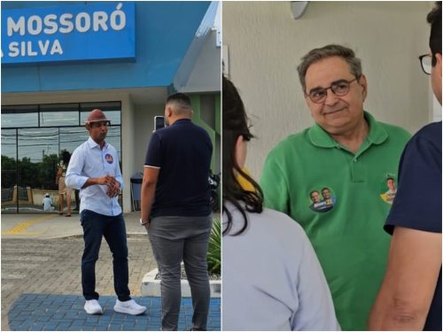 Allyson Bezerra e Álvaro Dias tiveram agendas em Mossoró nesta sexta-feira (4) — Foto: Antônio Dias/Inter TV Costa Branca